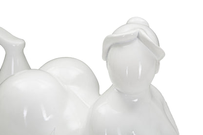 Statua Donnina in Posa di Yoga Relax 32x12,5x16 cm