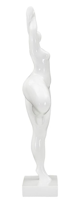 Statua Elegante di Donna in Posizione Yoga 16x9x45,8 cm