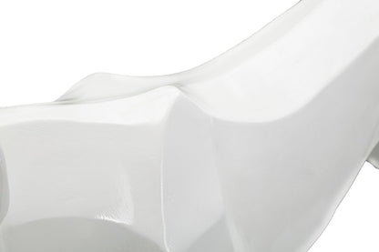 Statua Elegante Pantera Bianca 70x18x32,5 cm
