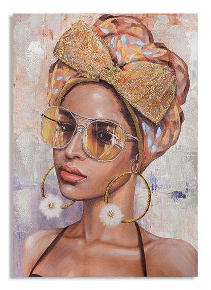 Ritratto Femminile Elegante su Tela - 70x3x100 cm