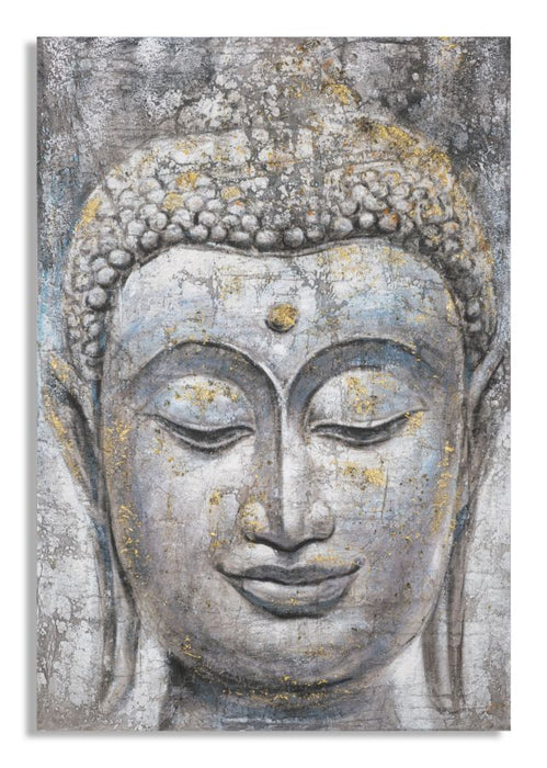 Dipinto su Tela Volto di Buddha Luminoso - cm 80x3x120