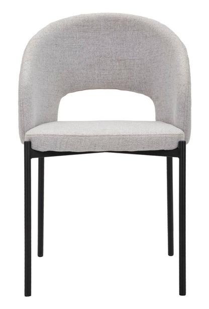 Set di 2 Sedie Helsinki Grigie Eleganza Retro 51x53x80 cm