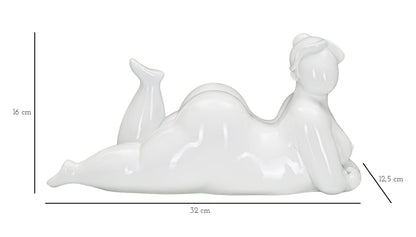Statua Donnina in Posa di Yoga Relax 32x12,5x16 cm