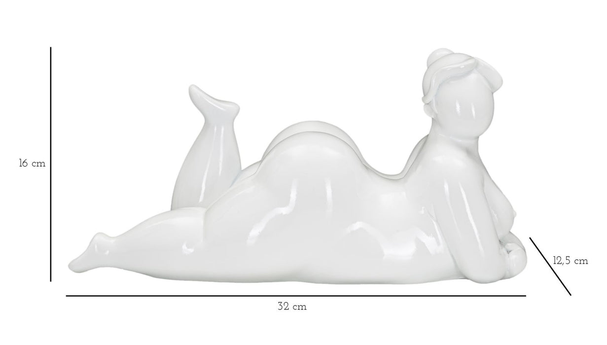 Statua Donnina in Posa di Yoga Relax 32x12,5x16 cm