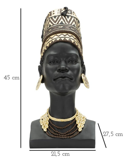 Turbante Masai Femminile in Ceramica - 21,5x27,5x45 cm
