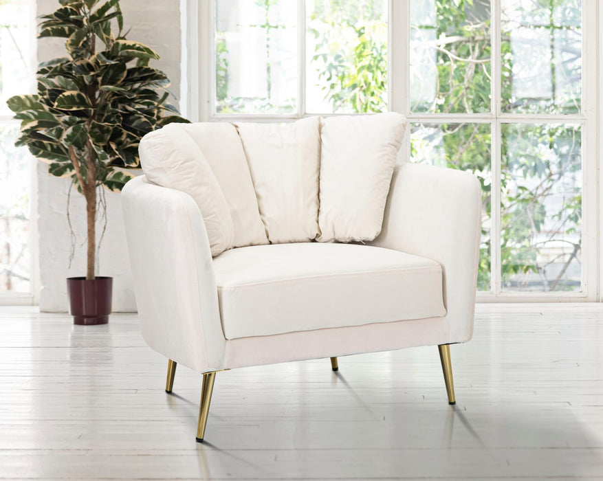 Poltrona Kiev in Tessuto Crema - Dimensioni 88x77x74 cm