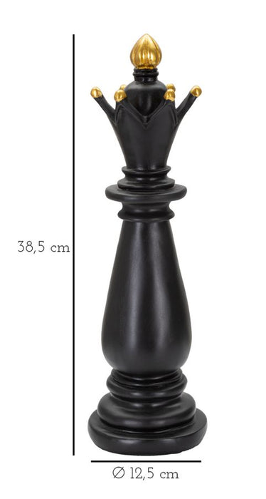 Alfiere Elegante Nero e Oro cm ø 12,5x38,5