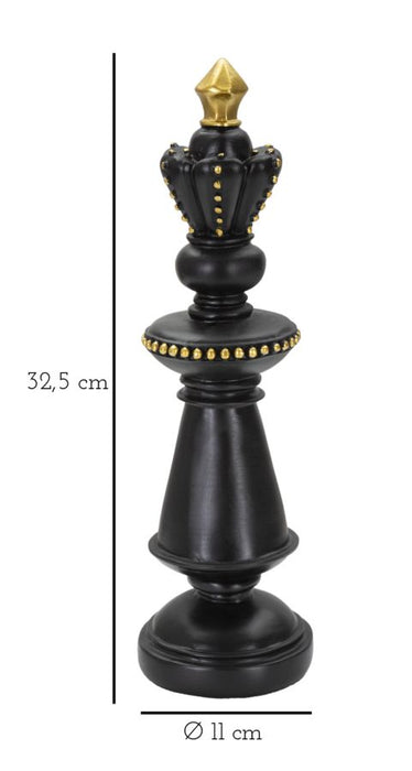 Re Majestico in Nero e Oro cm ø 11x32,5