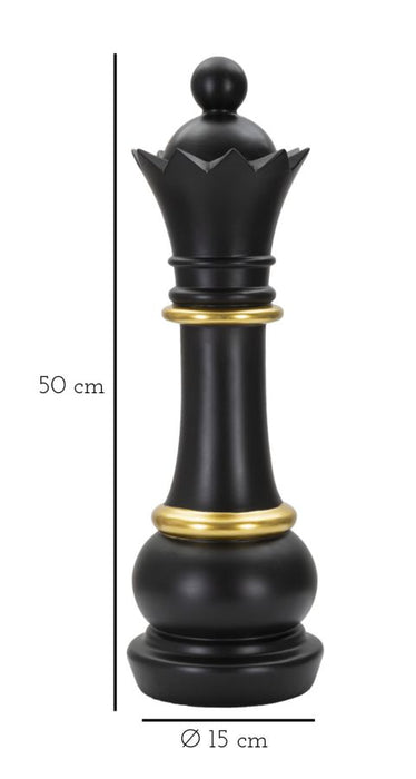 Regina Elegante in Nero e Oro cm ø 15x50