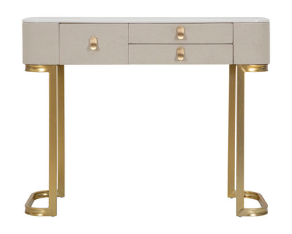 Console Elegante con 3 Cassetti e Piano in Simil Marmo cm 100x40x80