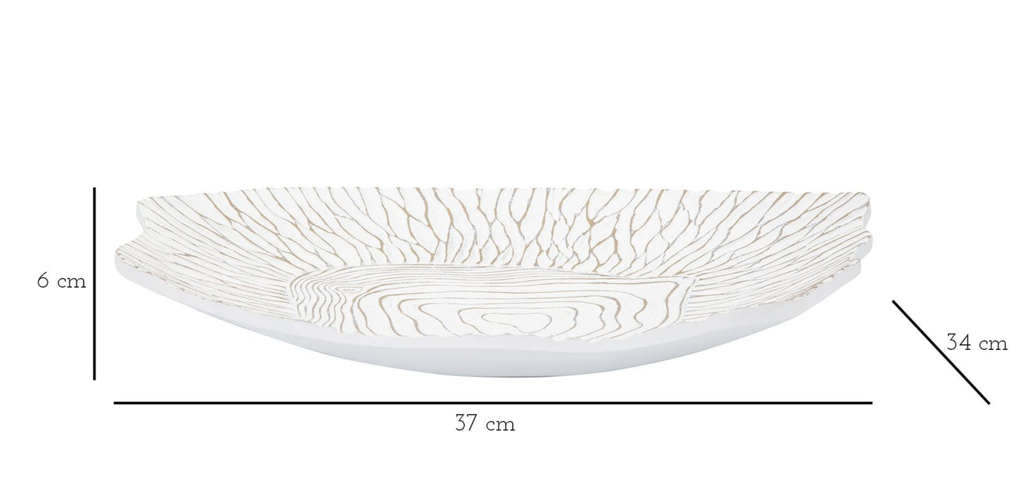 Piatto portaoggetti in resina con design irregolare cm 37x34x6