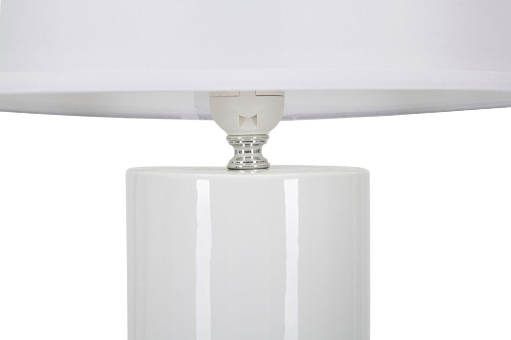 Lampada da Tavolo Elegante Glam con Paralume Bianco Ø 30x48,5