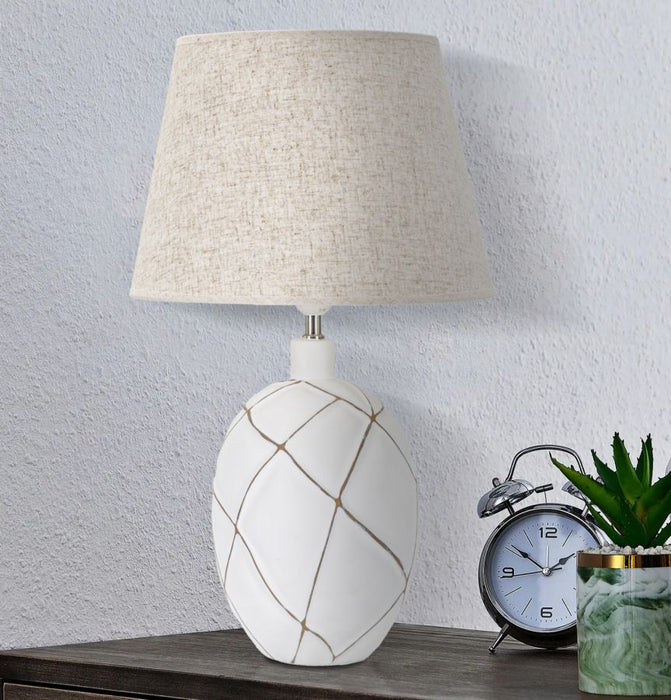 Lampada da tavolo in resina Lines elegante cm ø 35x60