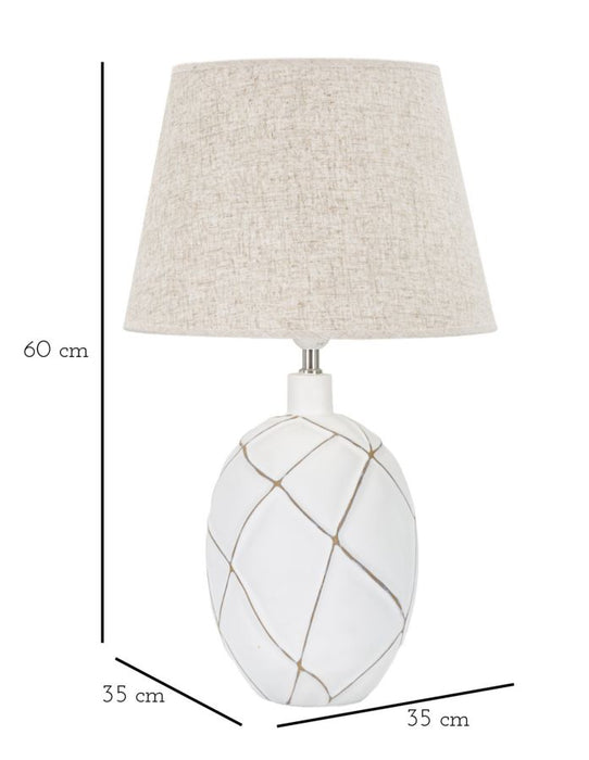 Lampada da tavolo in resina Lines elegante cm ø 35x60