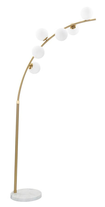 Lampada da Terra Glamour Arc con 6 Luci Regolabile in Altezza 220-246 cm