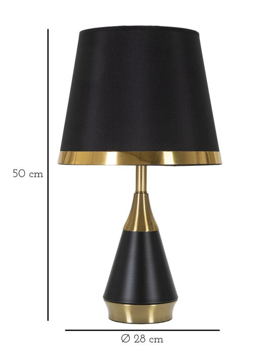 Lampada da Tavolo Elegante Blacky Ø 28x50 cm