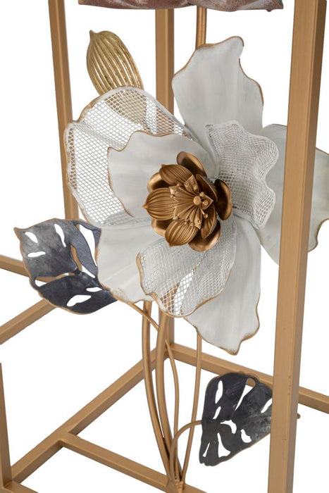 Coppia di Tavolini Flower Eleganti cm 36x36x70 e 30x30x60