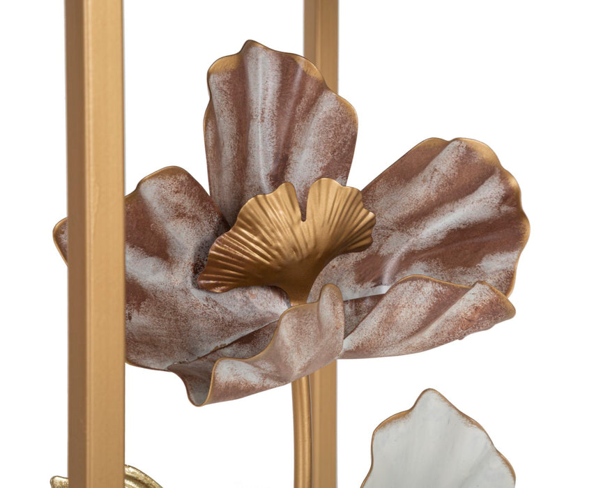 Coppia di Tavolini Flower Eleganti cm 36x36x70 e 30x30x60