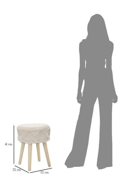 Sgabello Damasco Alto cm ø 32x41