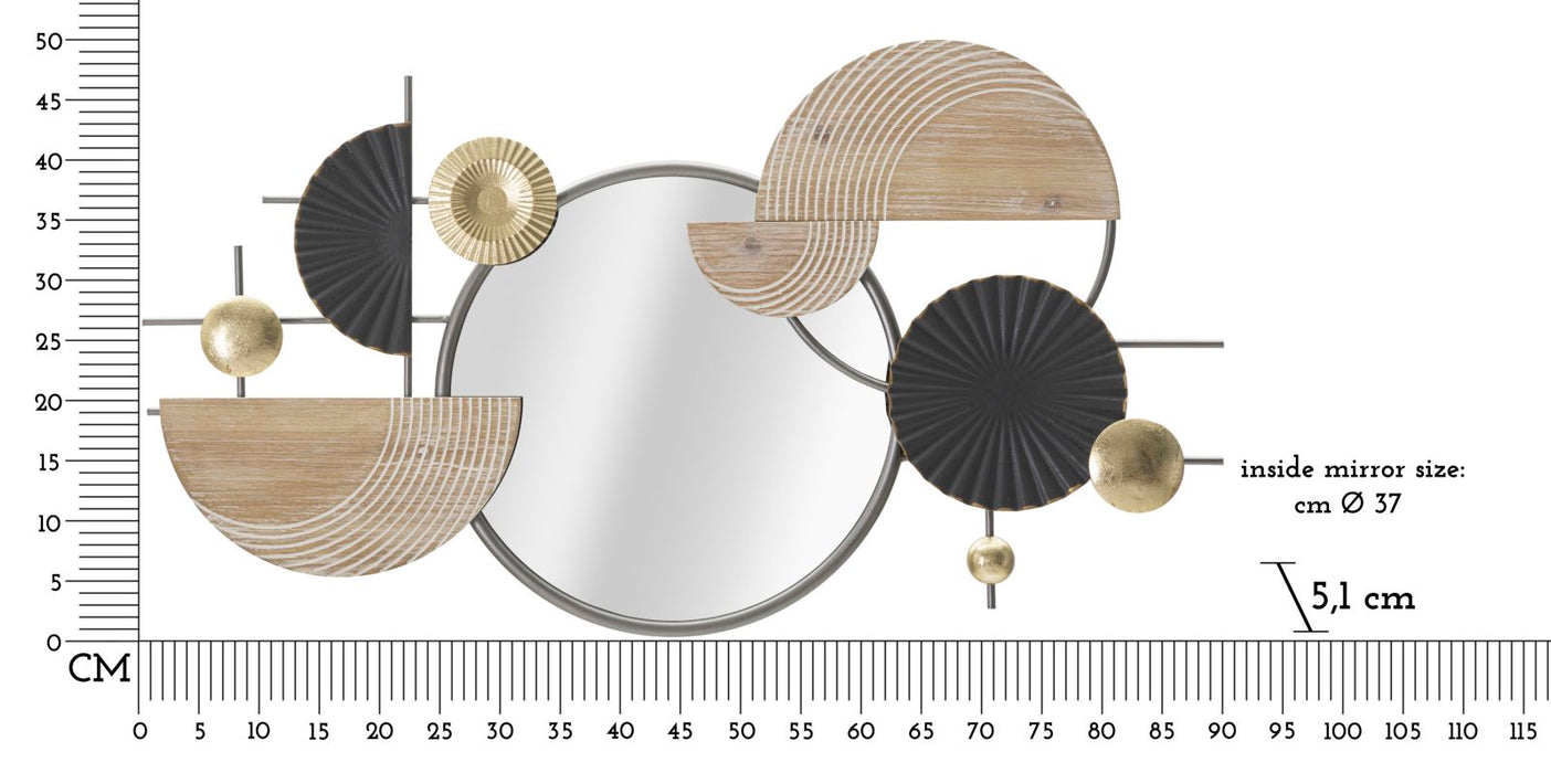 Specchio Astratto da Muro 90,2x5,1x50,2 cm