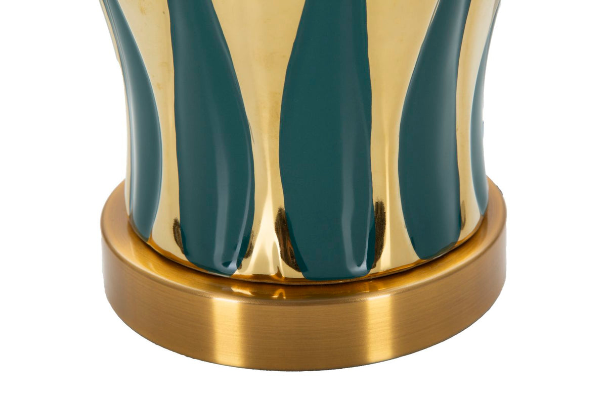 Lampada da Tavolo Elegante Blu e Oro ø 30x53 cm