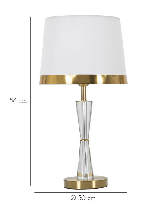 Lampada da tavolo in cristallo elegante cm ø 30x56