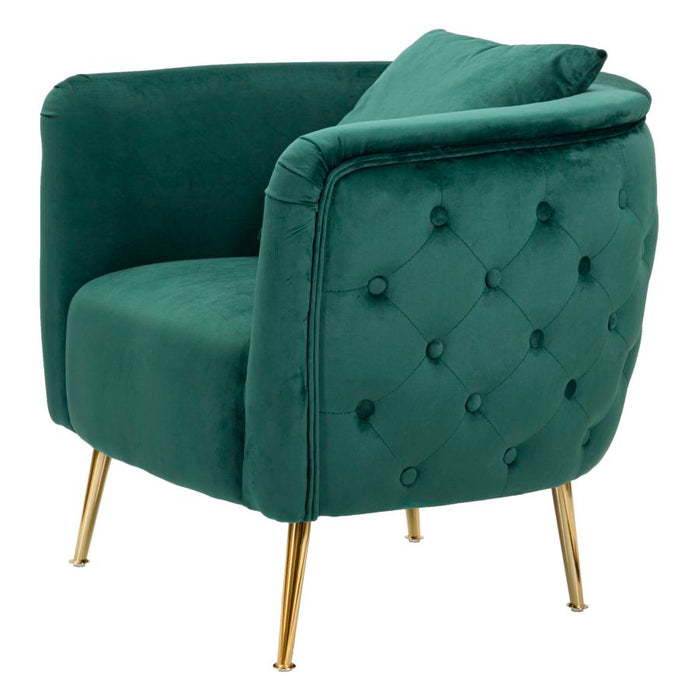 Poltrona Bucarest Verde Elegante 76x74x73 cm