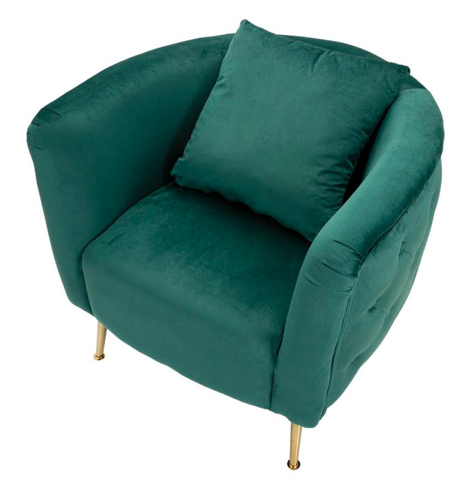 Poltrona Bucarest Verde Elegante 76x74x73 cm