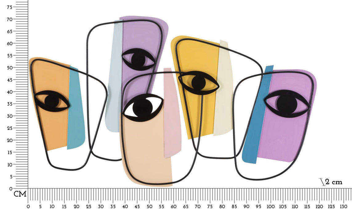 Pannello murale decorativo 3D "Eyes" - cm 120x2x72