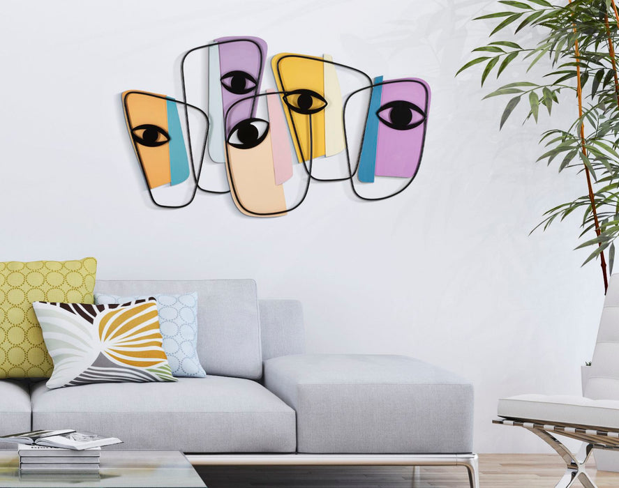 Pannello murale decorativo 3D "Eyes" - cm 120x2x72