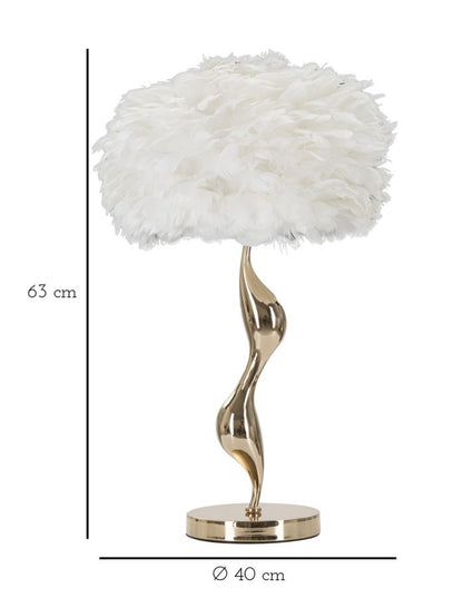 Lampada da Tavolo Slim Elegante Bianca Ø 40x63 cm