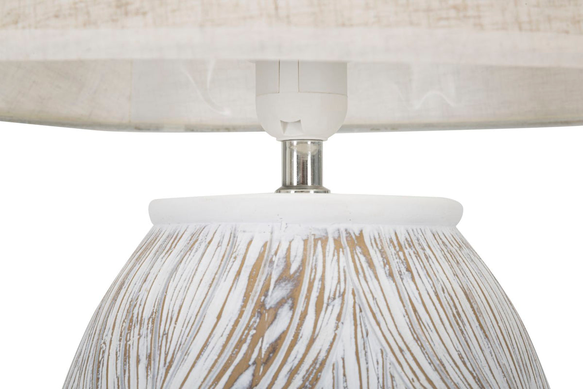 Lampada da Tavolo Atene in Resina Ovale - Design Elegante Ø38x67 cm