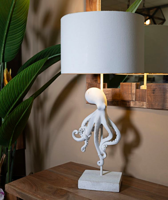 Lampada da Tavolo Octopus Bianca Design Moderno cm ø 30,5x64,5