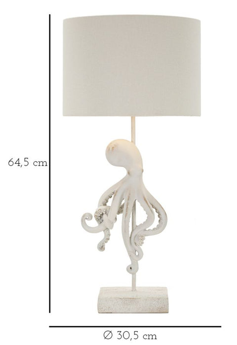 Lampada da Tavolo Octopus Bianca Design Moderno cm ø 30,5x64,5