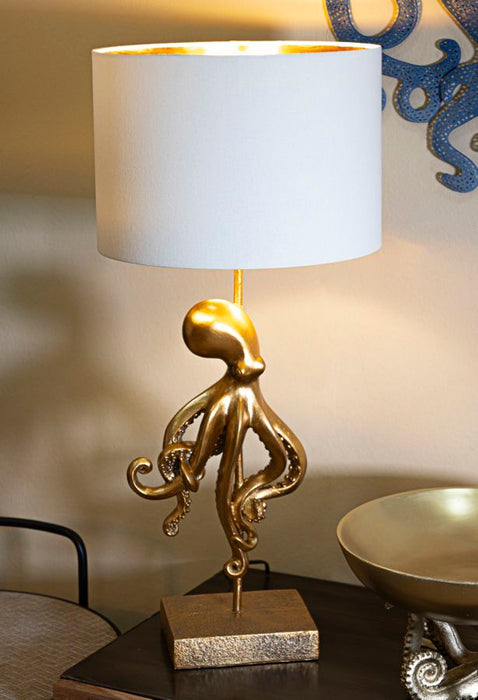 Lampada da tavolo Octopus dorata cm ø 30,5x64,5