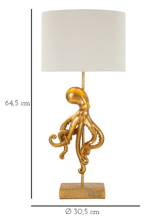 Lampada da tavolo Octopus dorata cm ø 30,5x64,5