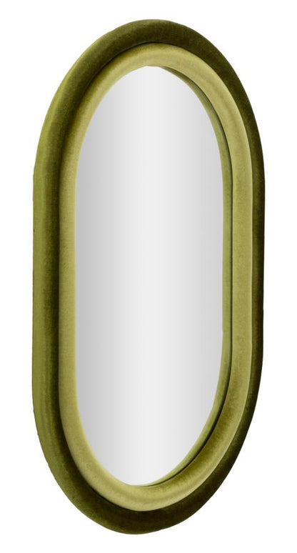 Specchio da Muto Antony in Velluto Verde Elegante 60x4x90 cm