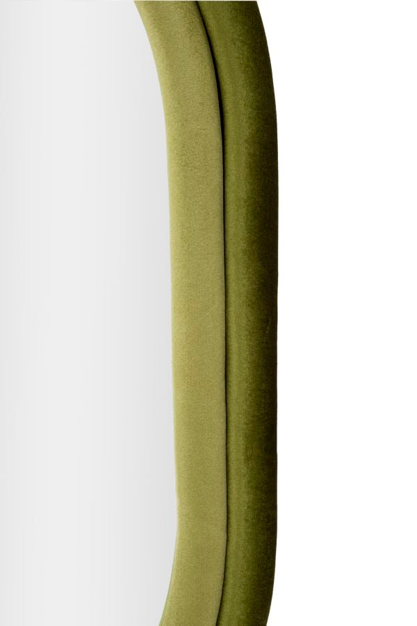 Specchio da Muto Antony in Velluto Verde Elegante 60x4x90 cm