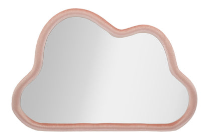Specchio nuvola in velluto rosa cm 90x4x60