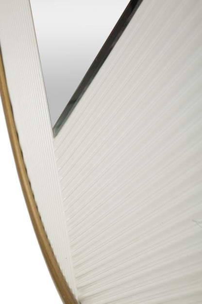 Specchio Murale Elegante Tolosa Ø 80 cm con Cornice in Metallo Dorato