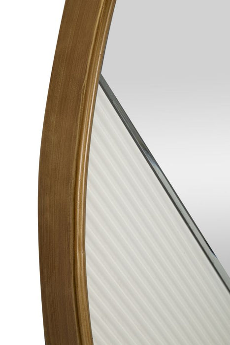 Specchio Murale Elegante Tolosa Ø 80 cm con Cornice in Metallo Dorato