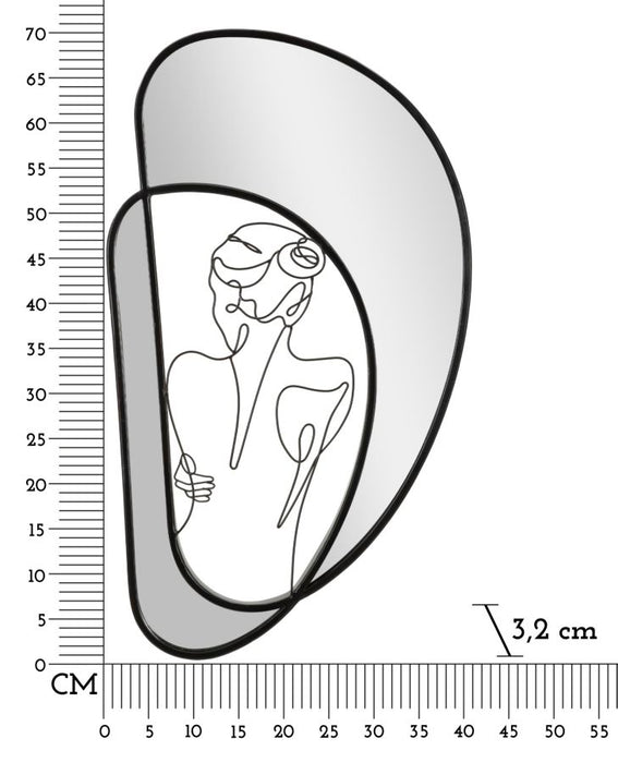 Specchio Artistico da Muro Nudity 40,6 x 3,2 x 70,5 cm