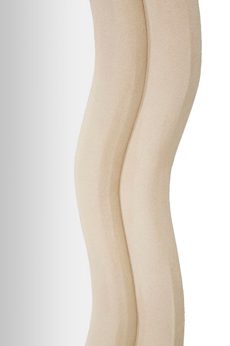 Specchio Murale Elegante Miki in Velluto Crema 60x4x160 cm