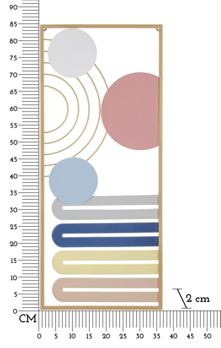 Pannello Decorativo da Muro Colorato in Metallo - cm 37,5x2x84