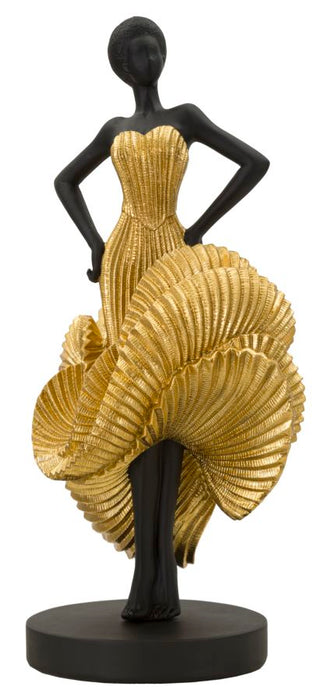 Statuetta Ballerina Elegante in Oro 16,5x15x36 cm