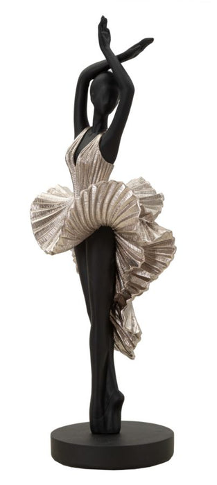 Statuetta Ballerina Elegante in Argento - cm 17x14x43