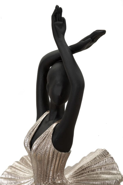 Statuetta Ballerina Elegante in Argento - cm 17x14x43