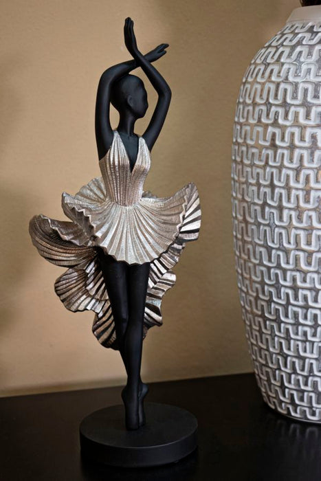 Statuetta Ballerina Elegante in Argento - cm 17x14x43