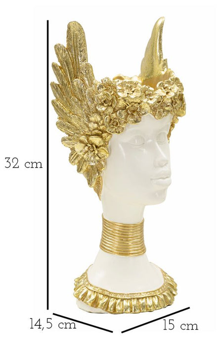 Busto di Athena elegante cm 15x14,5x32