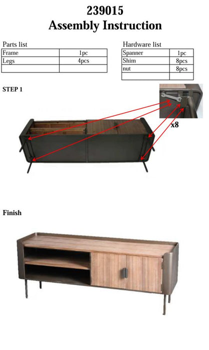 Mobile Porta TV Toronto 150x42x58 cm Elegante e Funzionale